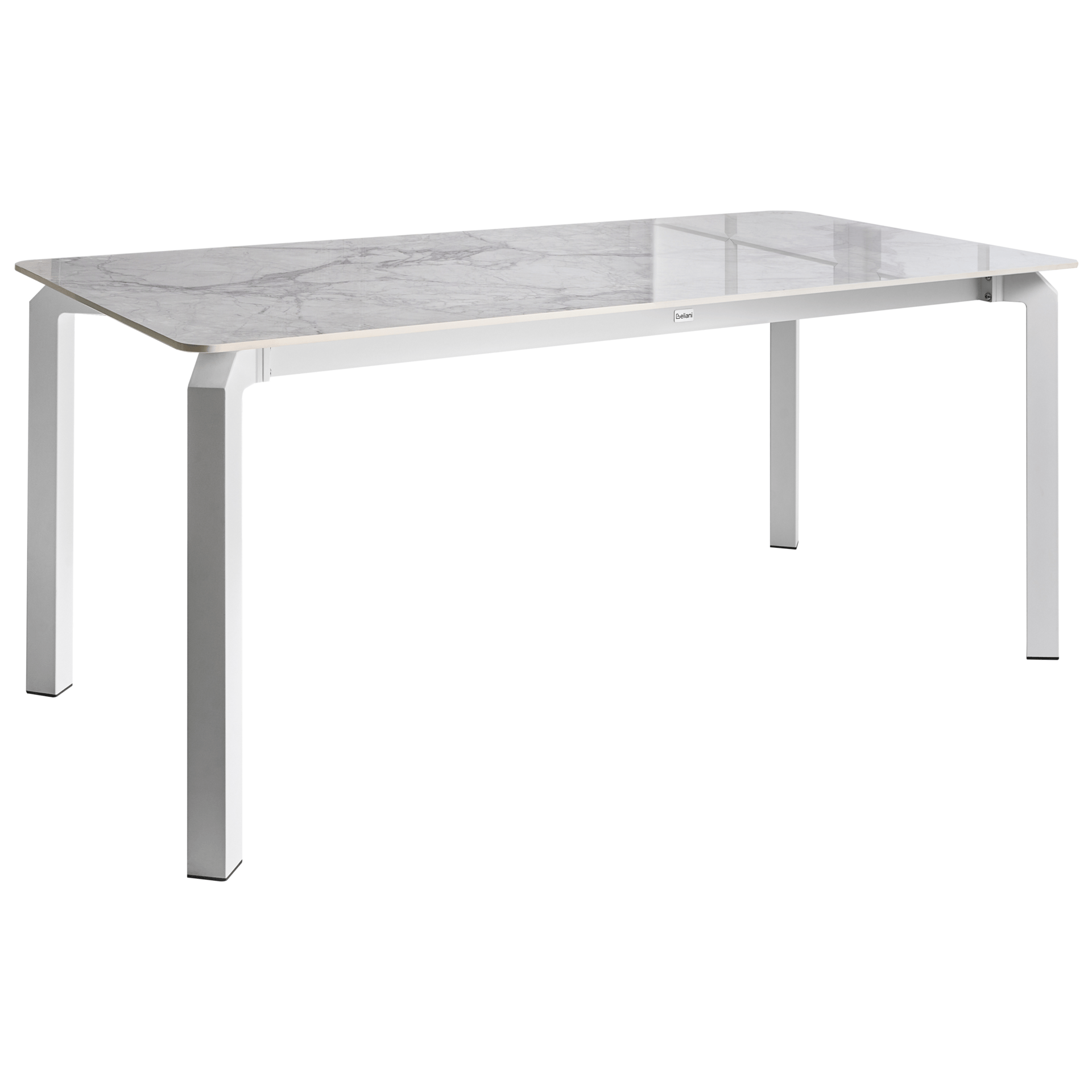 Spisebord utendørs Feletto 90x180 cm Stein Hvit - Hvit