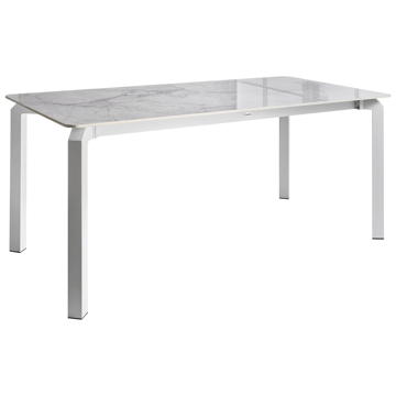 Spisebord utendørs Feletto 90x180 cm Stein Hvit - Hvit - Hagemøbler - Hagebord - Spisebord ute