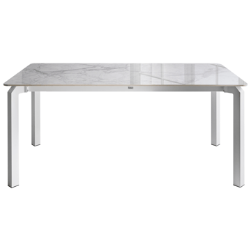Spisebord utendørs Feletto 90x180 cm Stein Hvit - Hvit - Hagemøbler - Hagebord - Spisebord ute