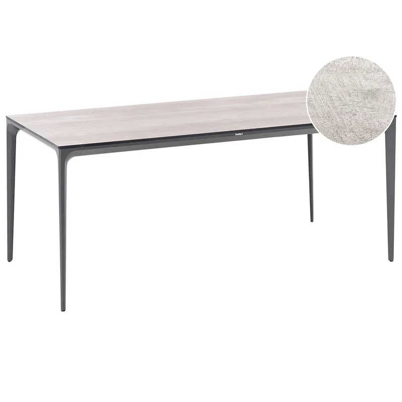Spisebord utendørs Sovareto 180 cm imitasjon av tre, Grå