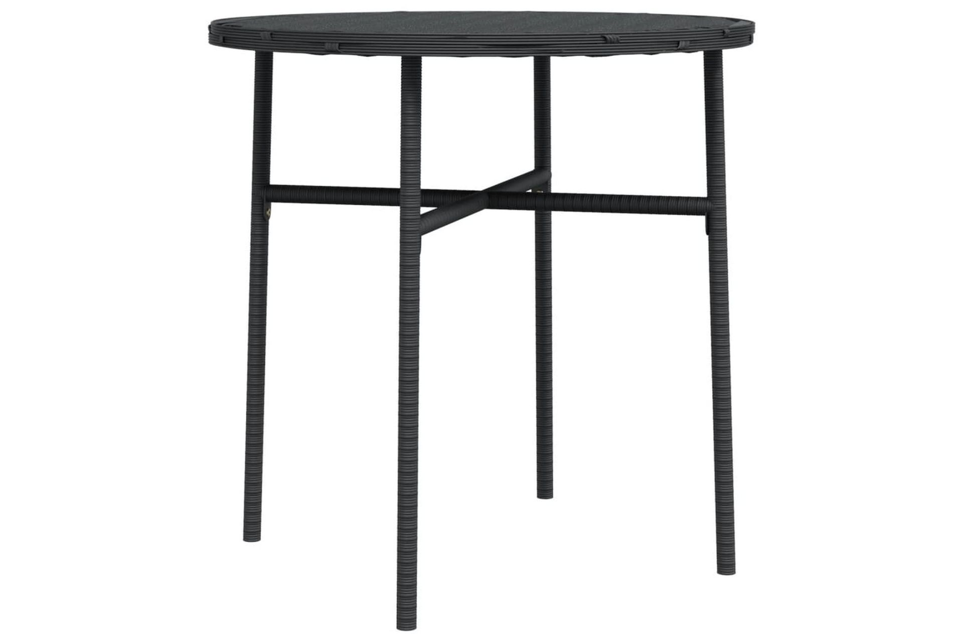 Tebord svart 45 cm polyrotting - Svart - Hagemøbler - Hagebord - Spisebord ute