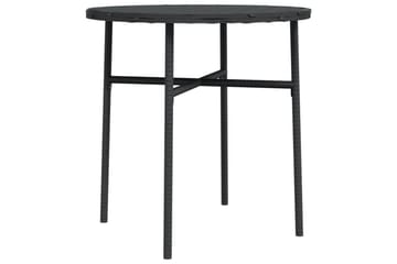 Tebord svart 45 cm polyrotting - Svart - Hagemøbler - Hagebord - Spisebord ute