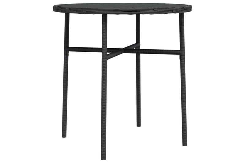 Tebord svart 45 cm polyrotting - Svart - Hagemøbler - Hagebord - Spisebord ute