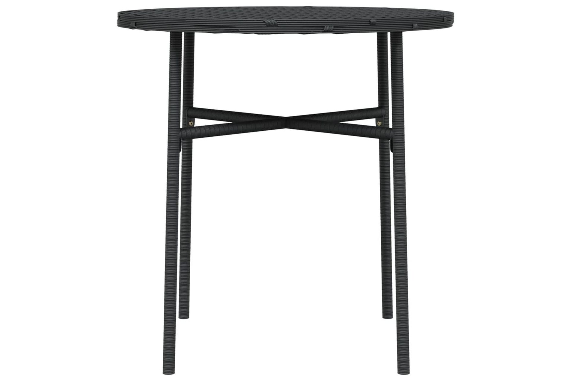 Tebord svart 45 cm polyrotting - Svart - Hagemøbler - Hagebord - Spisebord ute
