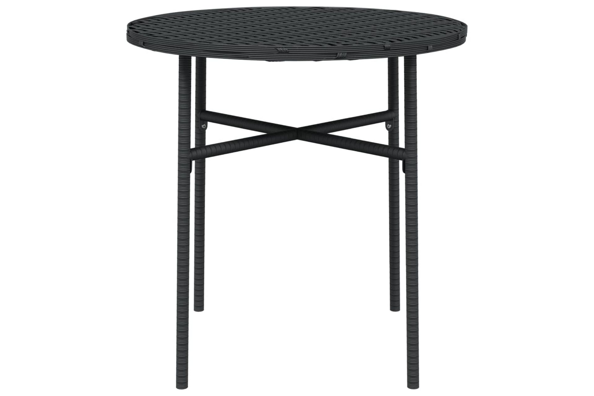 Tebord svart 45 cm polyrotting - Svart - Hagemøbler - Hagebord - Spisebord ute