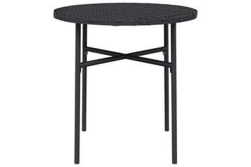 Tebord svart 45 cm polyrotting - Svart - Hagemøbler - Hagebord - Spisebord ute