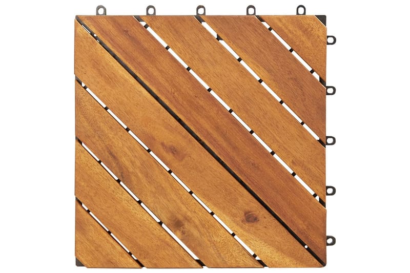 Terrassebord 10 stk 30x30 cm heltre akasie - Brun - Hagemøbler - Hagebord - Spisebord ute