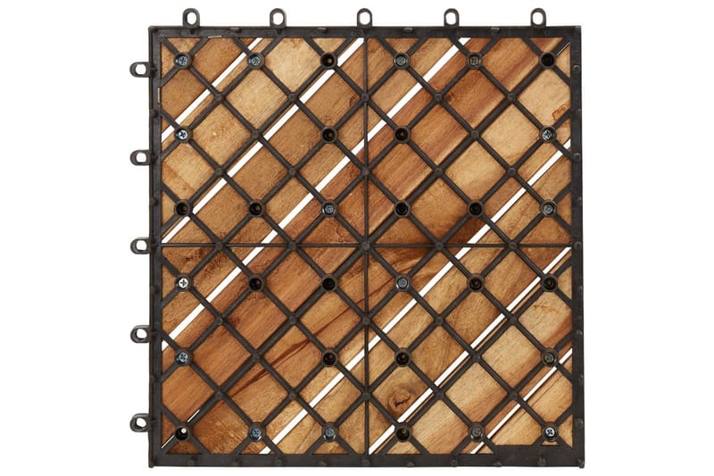 Terrassebord 10 stk 30x30 cm heltre akasie - Brun - Hagemøbler - Hagebord - Spisebord ute