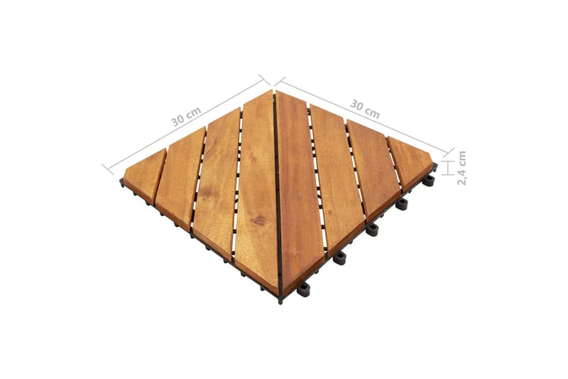 Terrassebord 10 stk 30x30 cm heltre akasie - Brun - Hagemøbler - Hagebord - Spisebord ute