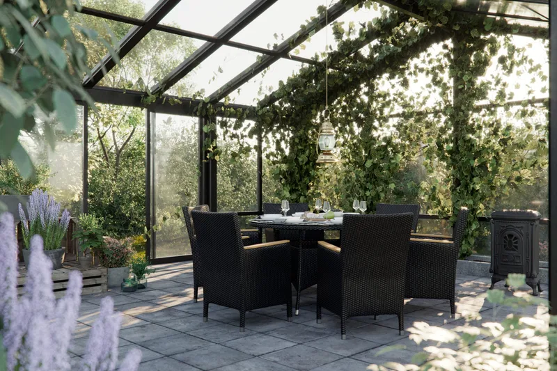 Thor Bord Ø 140 cm - Svart - Hagemøbler - Hagebord - Spisebord ute