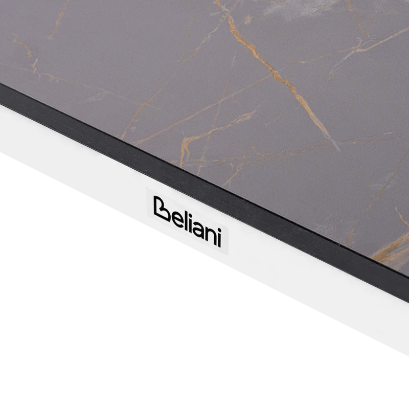 Spisebord utendørs Tolentino 90x180 cm marmoreffekt - Hvit/Grå - Hagemøbler - Hagebord - Spisebord ute