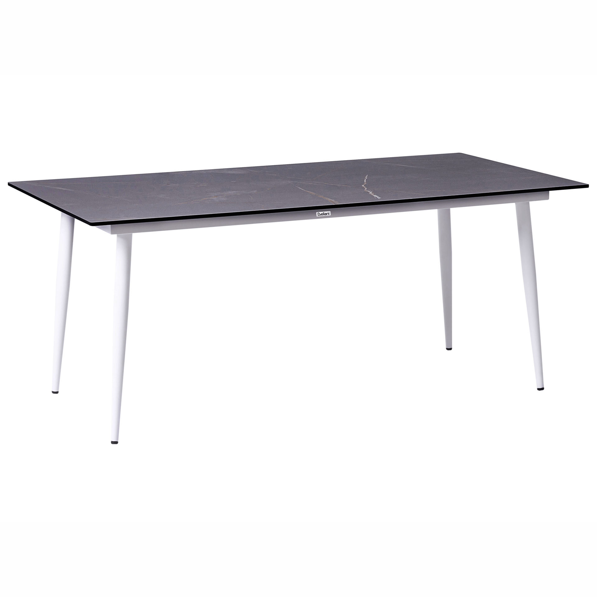 Spisebord utendørs Tolentino 90x180 cm marmoreffekt - Hvit/Grå