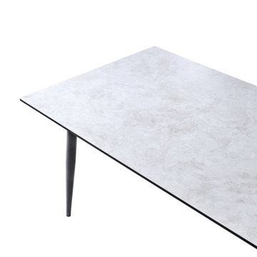 Spisebord utendørs Tolentino 90x180 cm steineffekt - Grå - Hagemøbler - Hagebord - Spisebord ute