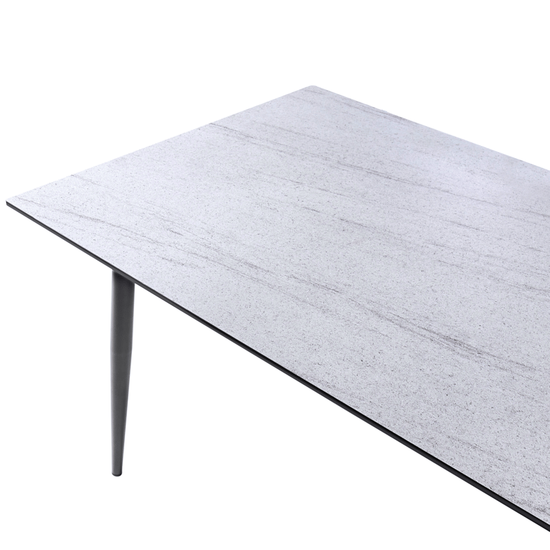 Spisebord utendørs Tolentino 90x180 cm steineffekt - Grå/Beige - Hagemøbler - Hagebord - Spisebord ute