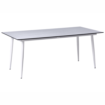 Spisebord utendørs Tolentino 90x180 cm steineffekt - Hvit/Beige - Hagemøbler - Hagebord - Spisebord ute
