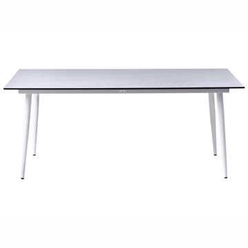 Spisebord utendørs Tolentino 90x180 cm steineffekt - Hvit/Beige - Hagemøbler - Hagebord - Spisebord ute