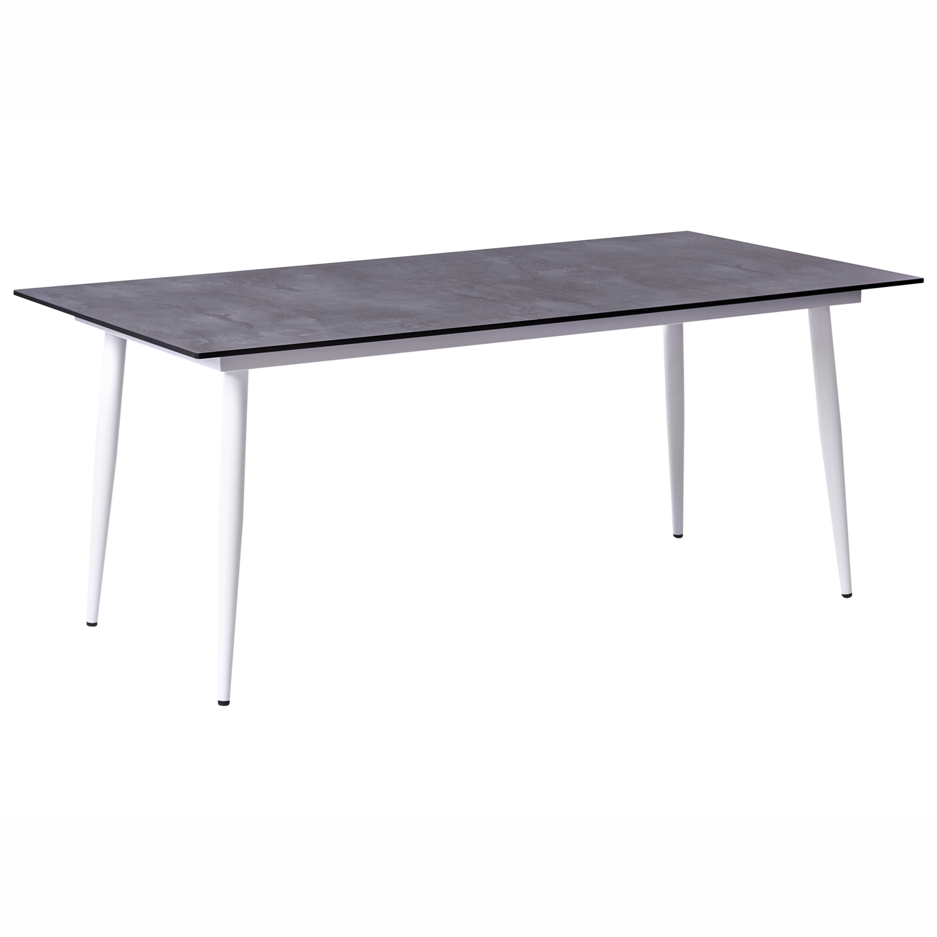 Spisebord utendørs Tolentino 90x180 cm steineffekt - Hvit/Grå