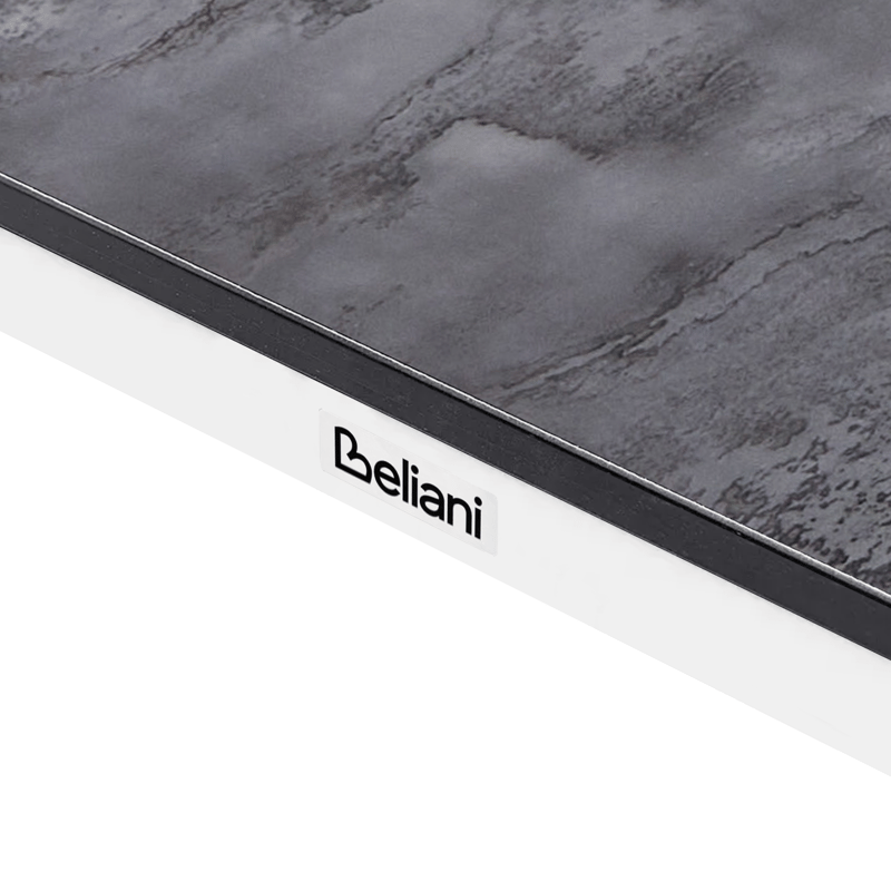 Spisebord utendørs Tolentino 90x180 cm steineffekt - Hvit/Grå - Hagemøbler - Hagebord - Spisebord ute