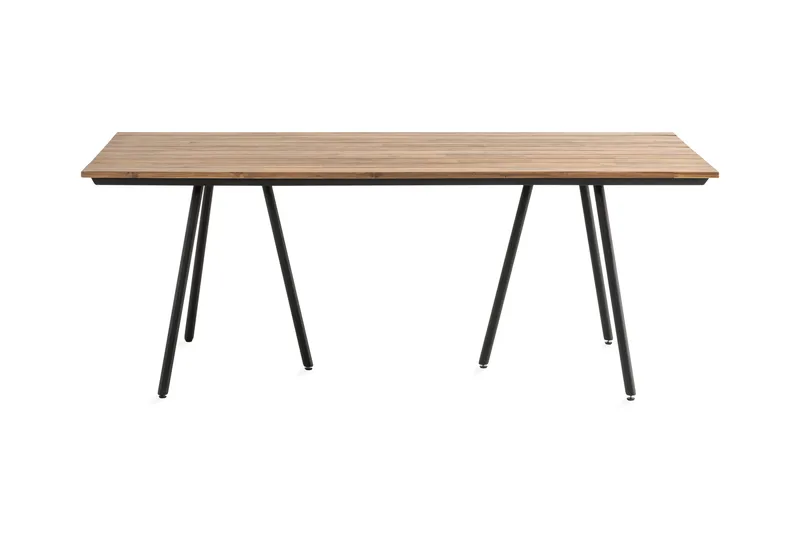 Trio Spisebord 200x100cm - Akasie / Svart - Hagemøbler - Hagebord - Spisebord ute