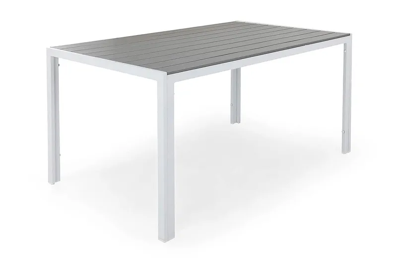 Tunis Bord 150x90 cm, Hvit/Grå