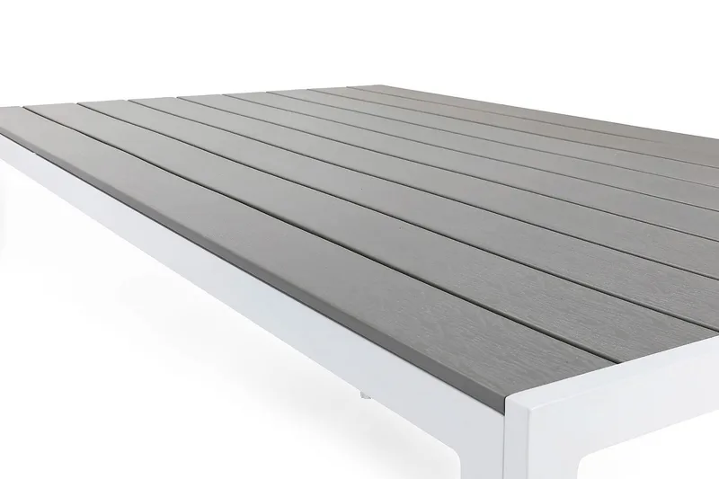 Tunis Bord 150x90 cm - Hvit/Grå - Hagemøbler - Hagebord - Spisebord ute