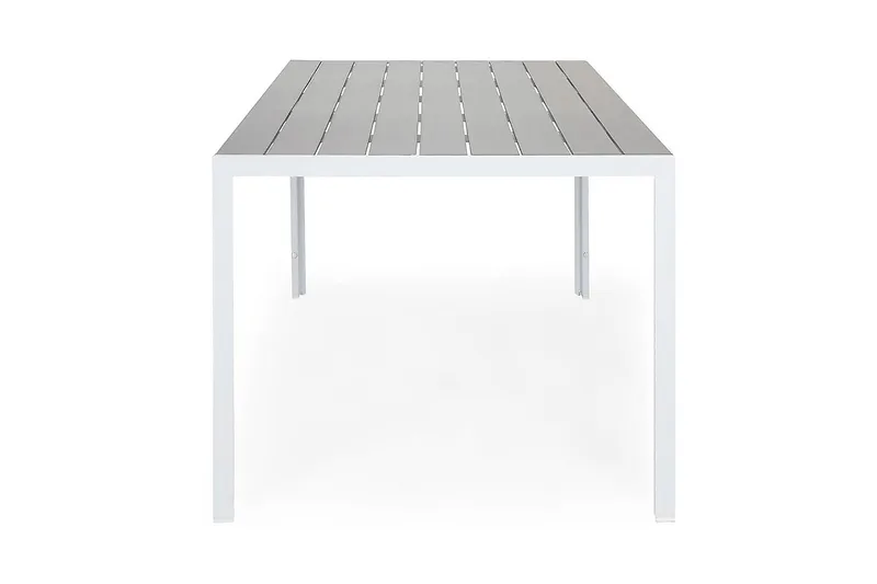 Tunis Bord 150x90 cm - Hvit/Grå - Hagemøbler - Hagebord - Spisebord ute