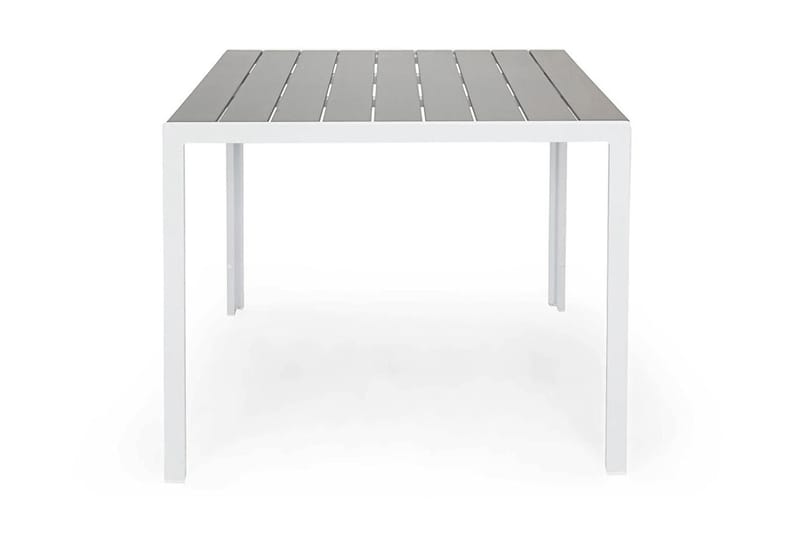 Tunis Bord 90x90 cm - Hvit/Grå - Hagemøbler - Hagebord - Spisebord ute