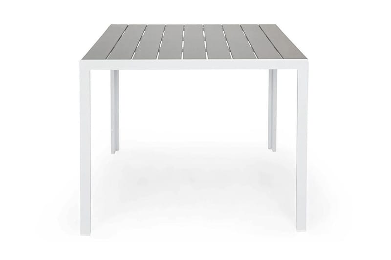 Tunis Bord 90x90 cm - Hvit/Grå - Hagemøbler - Hagebord - Spisebord ute