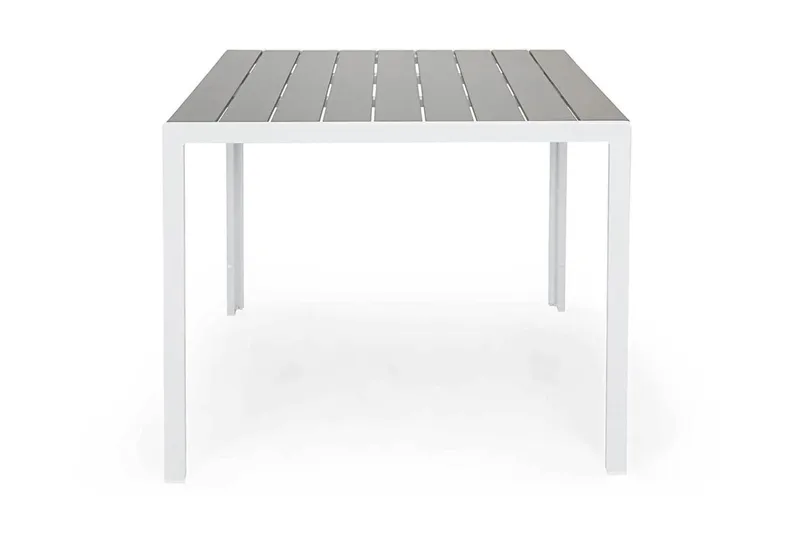 Tunis Bord 90x90 cm - Hvit/Grå - Hagemøbler - Hagebord - Spisebord ute