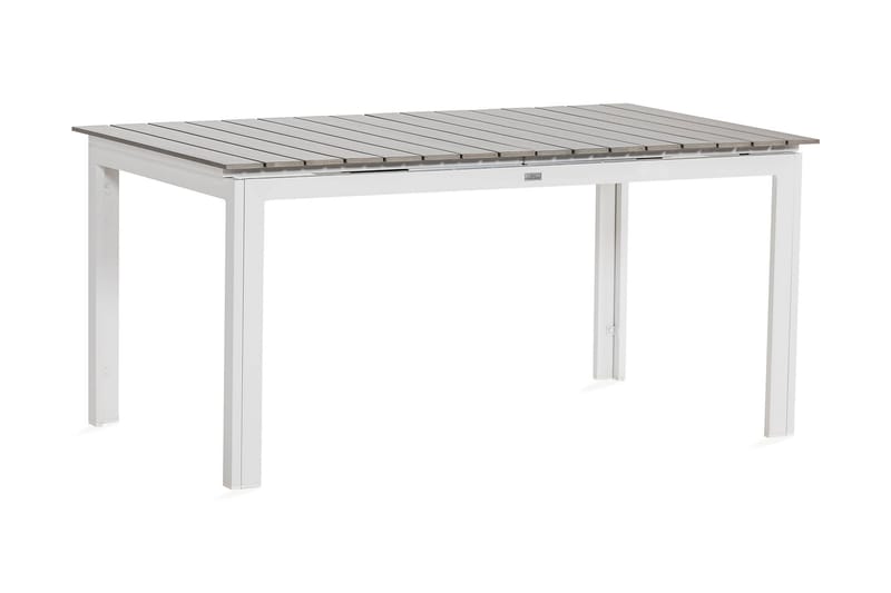 Tunis Forlengningsbart Spisebord 152-200x90 cm - Hvit/Grå - Hagemøbler - Hagebord - Spisebord ute