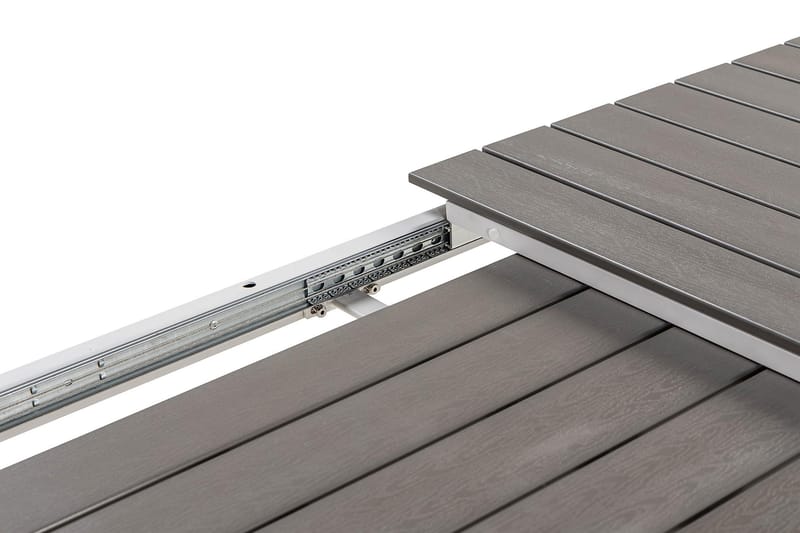 Tunis Forlengningsbart Spisebord 152-200x90 cm - Hvit/Grå - Hagemøbler - Hagebord - Spisebord ute