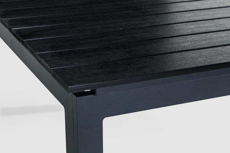 Tunis Forlengningsbart Spisebord 152-210x90 cm - Svart/Svart - Hagemøbler - Hagebord - Spisebord ute