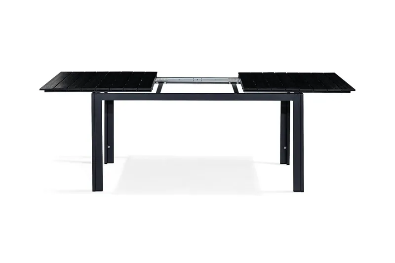 Tunis Forlengningsbart Spisebord 152-210x90 cm - Svart/Svart - Hagemøbler - Hagebord - Spisebord ute
