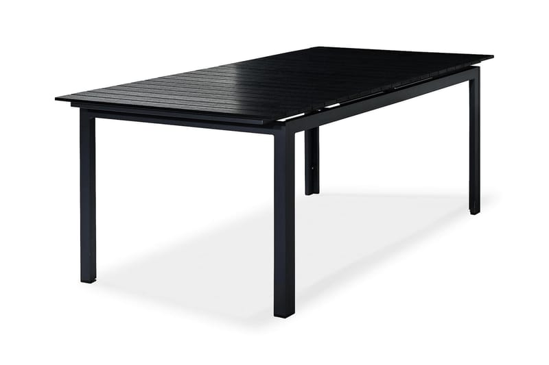 Tunis Forlengningsbart Spisebord 220-280x100 cm - Svart/Svart - Hagemøbler - Hagebord - Spisebord ute