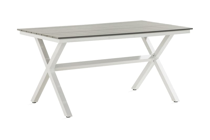 Tunis Kryssbord 150x90 cm - Hvit/Grå - Spisebord ute