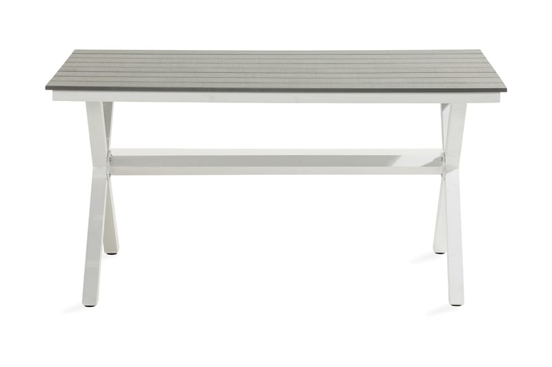 Tunis Kryssbord 150x90 cm - Hvit/Grå - Hagemøbler - Hagebord - Spisebord ute