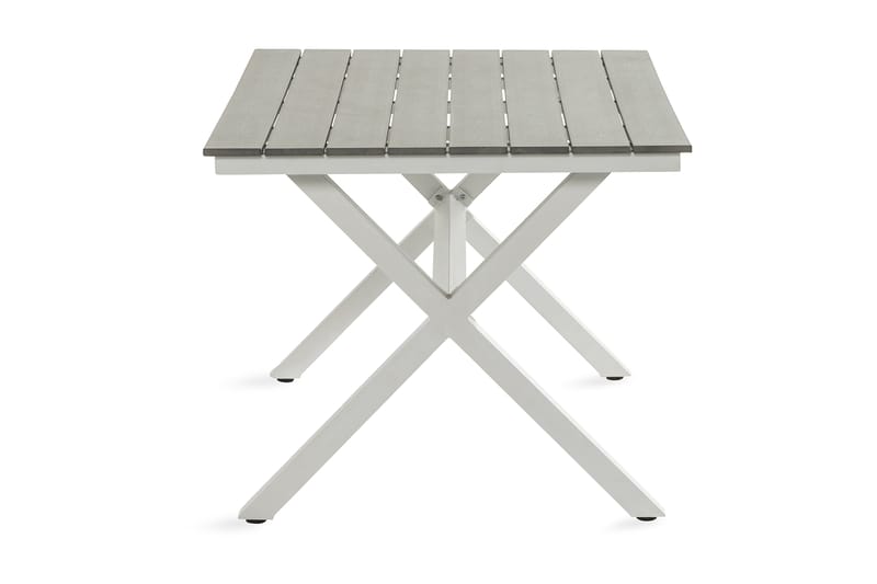 Tunis Kryssbord 150x90 cm - Hvit/Grå - Hagemøbler - Hagebord - Spisebord ute