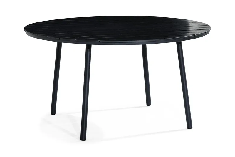 Tunis Spisebord 140 cm Rundt, Svart/Svart