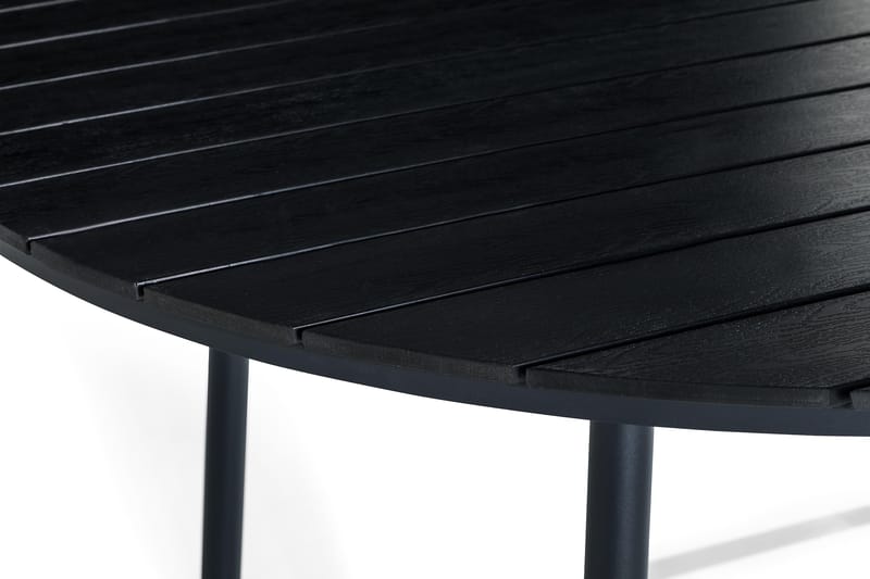 Tunis Spisebord 140 cm Rundt - Svart/Svart - Hagemøbler - Hagebord - Spisebord ute