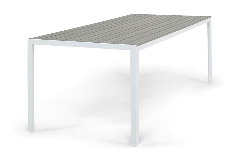 Tunis Spisebord 205x90 cm, Hvit/Grå