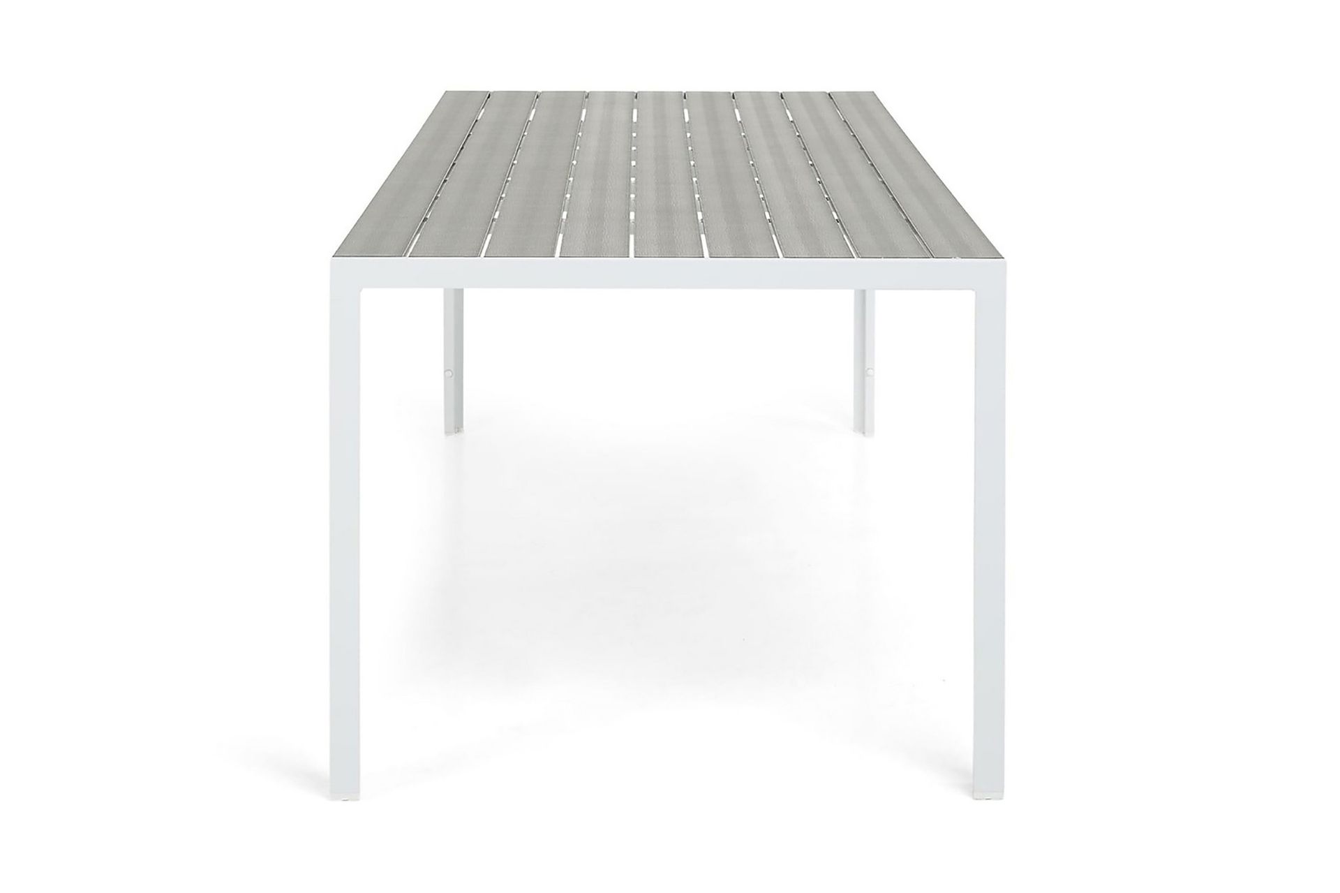 Tunis Spisebord 205x90 cm - Hvit/Grå - Hagemøbler - Hagebord - Spisebord ute