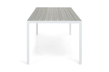 Tunis Spisebord 205x90 cm - Hvit/Grå - Hagemøbler - Hagebord - Spisebord ute
