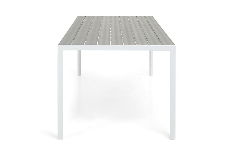 Tunis Spisebord 205x90 cm - Hvit/Grå - Hagemøbler - Hagebord - Spisebord ute
