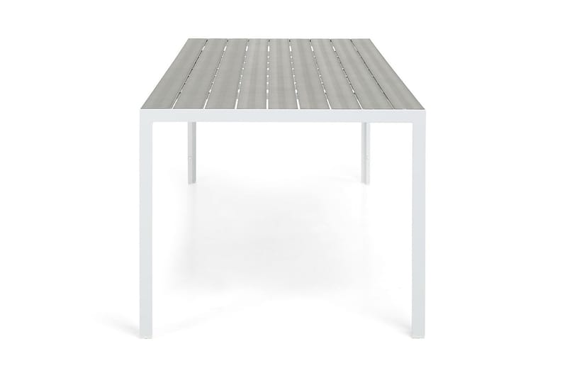 Tunis Spisebord 205x90 cm - Hvit/Grå - Spisebord ute