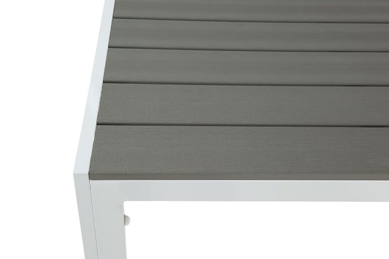 Tunis Spisebord 205x90 cm - Hvit/Grå - Hagemøbler - Hagebord - Spisebord ute