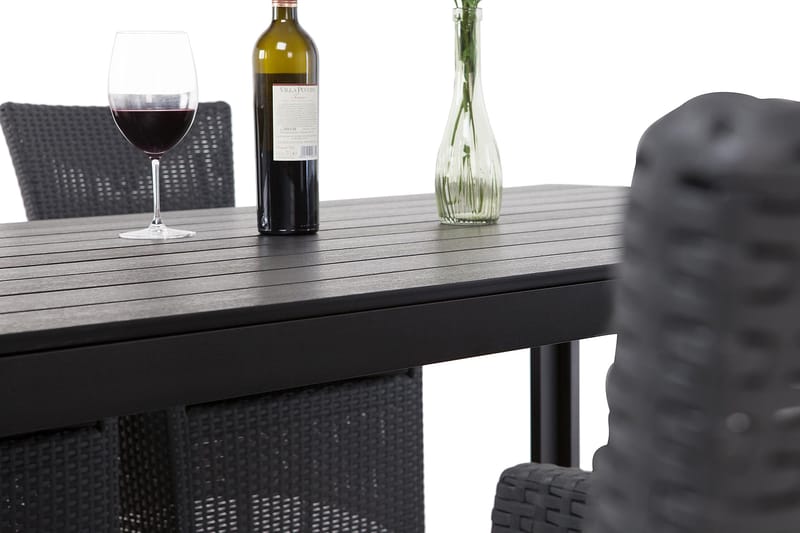 Tunis Spisebord 205x90 cm - Svart/Svart - Hagemøbler - Hagebord - Spisebord ute