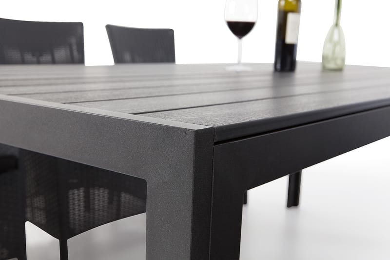 Tunis Spisebord 205x90 cm - Svart/Svart - Hagemøbler - Hagebord - Spisebord ute