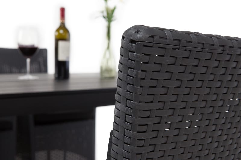 Tunis Spisebord 205x90 cm - Svart/Svart - Hagemøbler - Hagebord - Spisebord ute