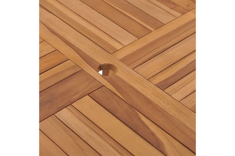 Utendørs spisebord 110x110x75 cm heltre teak - Brun - Hagemøbler - Hagebord - Spisebord ute