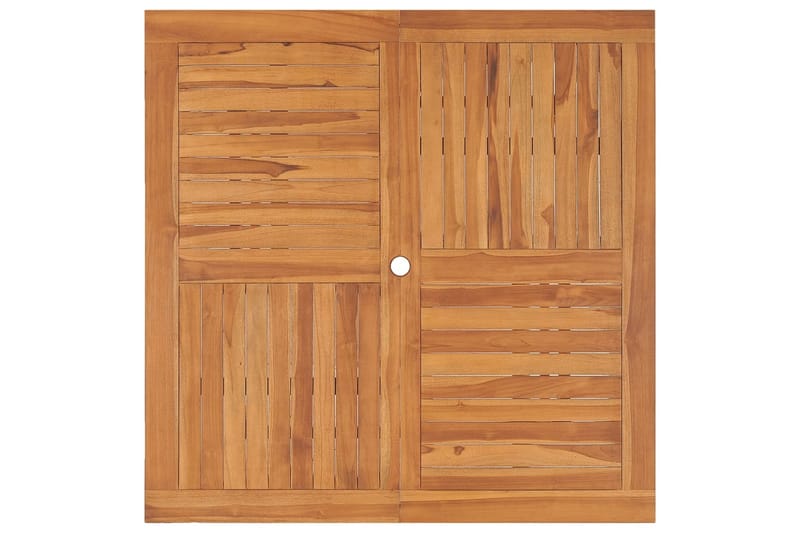 Utendørs spisebord 110x110x75 cm heltre teak - Brun - Hagemøbler - Hagebord - Spisebord ute